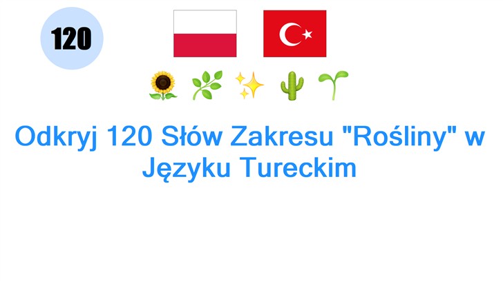 Odkryj 120 Słów Zakresu Rośliny w Języku Tureckim